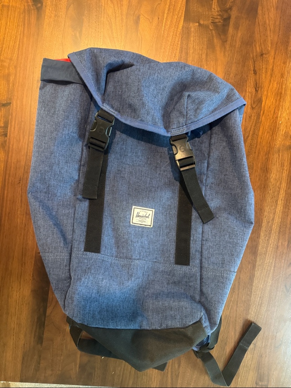 Herschel Supply Company Navy Blue Canvas Backpack with Black Accents